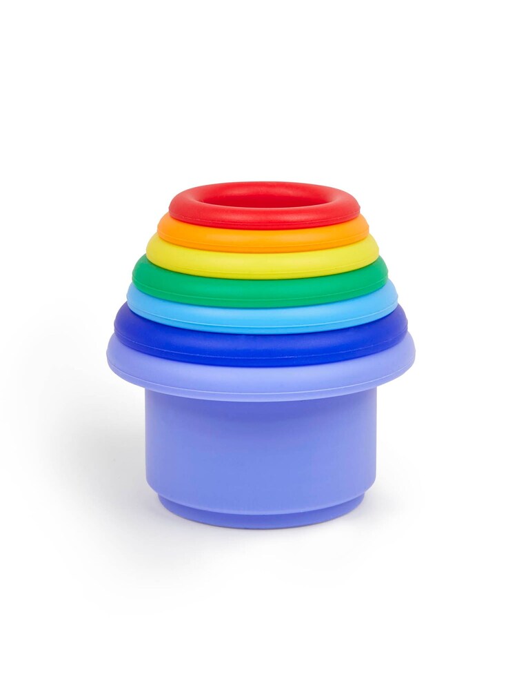 JoJo Maman Bébé Silicone Rainbow Stacking Cups - Image 2 of 3