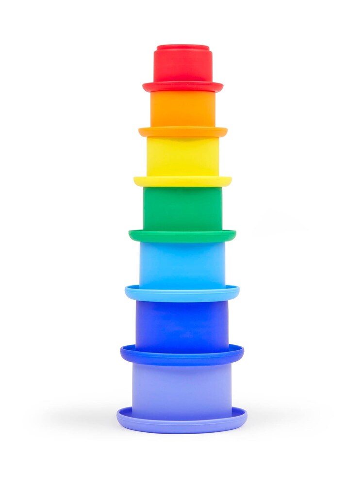 JoJo Maman Bébé Silicone Rainbow Stacking Cups - Image 3 of 3