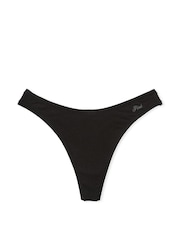 Victoria's Secret PINK Pure Black Thong Cotton Knickers - Image 3 of 3