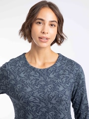 Weird Fish Blue Starshine Cotton Printed Jersey Dress - Image 4 of 7