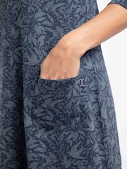 Weird Fish Blue Starshine Cotton Printed Jersey Dress - Image 5 of 7