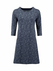 Weird Fish Blue Starshine Cotton Printed Jersey Dress - Image 6 of 7