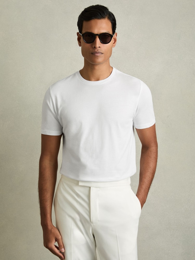 Neutraal - Reiss Bless T-shirts met ronde hals van katoen-jersey 3 verpakking - Image 4 of 5