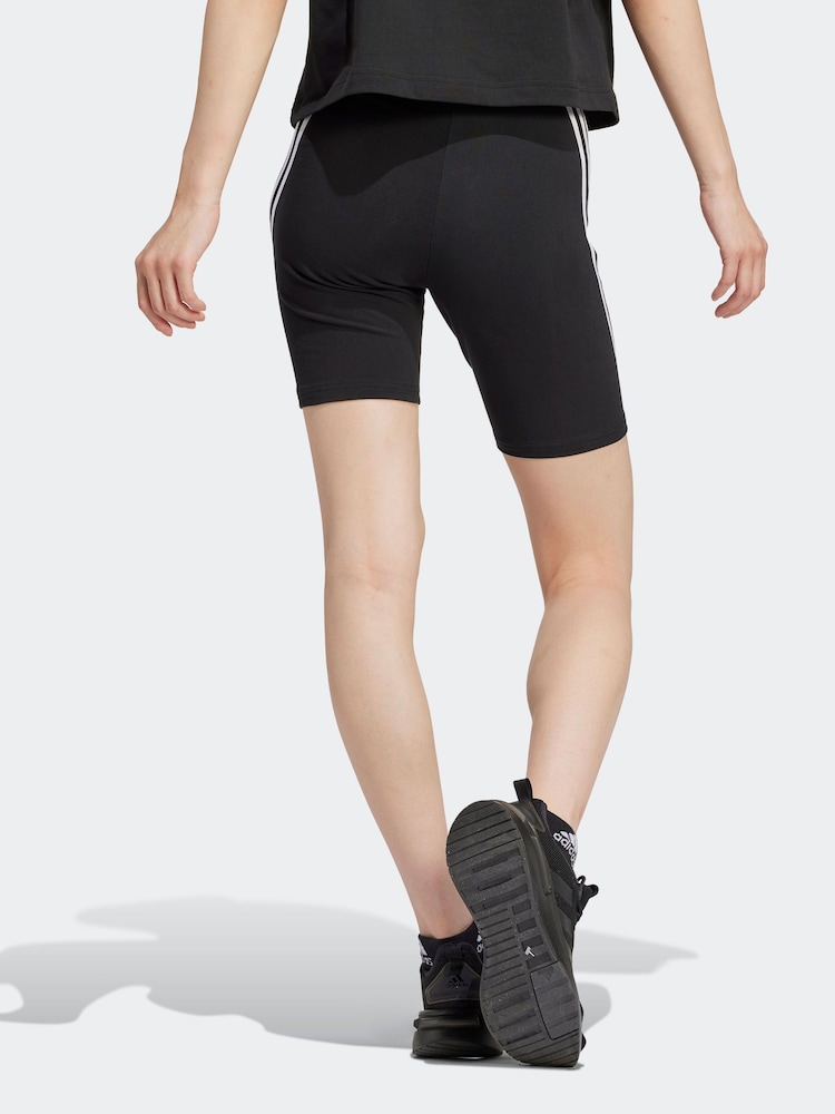 adidas Black Sportswear Future Icons 3 Stripes Bike Shorts - Image 2 of 6