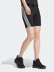 adidas Black Sportswear Future Icons 3 Stripes Bike Shorts - Image 3 of 6