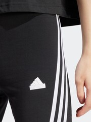 adidas Black Sportswear Future Icons 3 Stripes Bike Shorts - Image 4 of 6