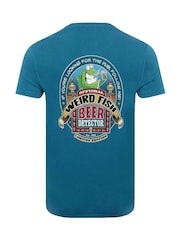Azul mar - Camiseta con estampado trasero de detector de cerveza Weird Fish - Imagen 4 de 4