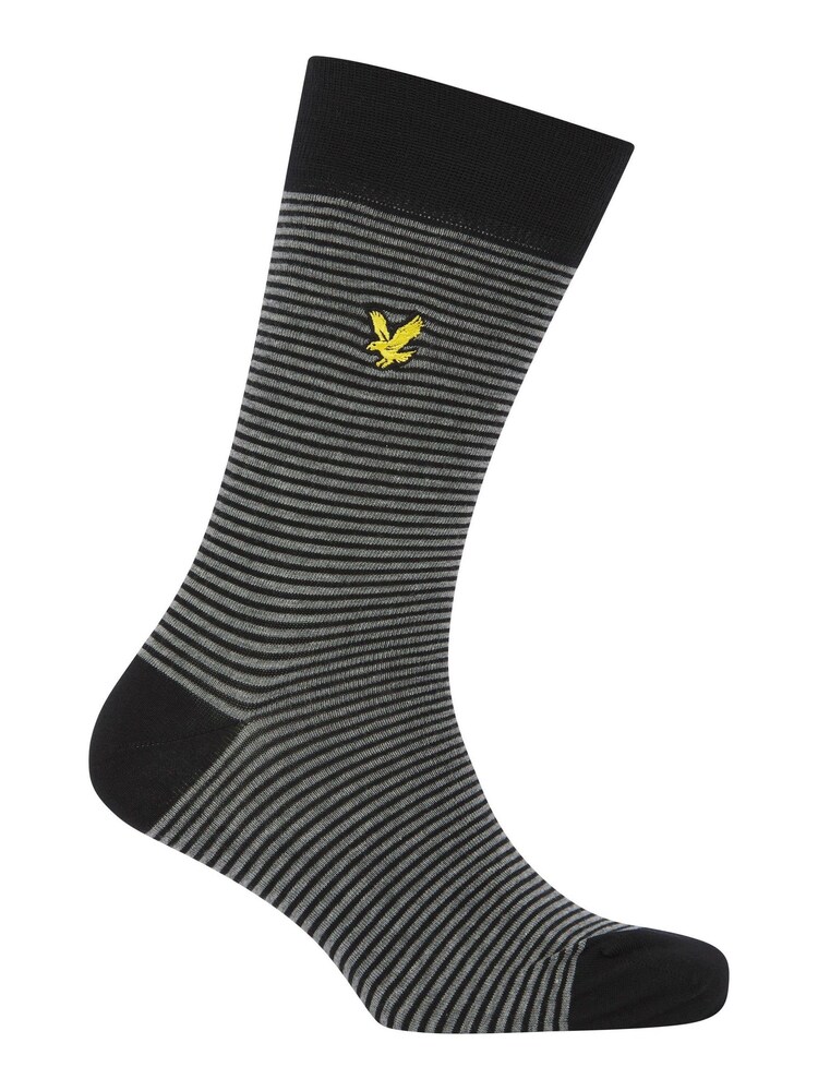 Lyle & Scott Black Socks Timothy Gift Box 6 Pack - Image 2 of 5