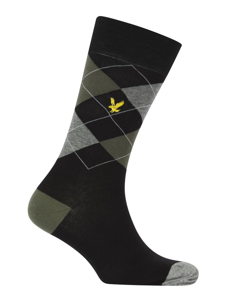 Lyle & Scott Black Socks Timothy Gift Box 6 Pack - Image 4 of 5