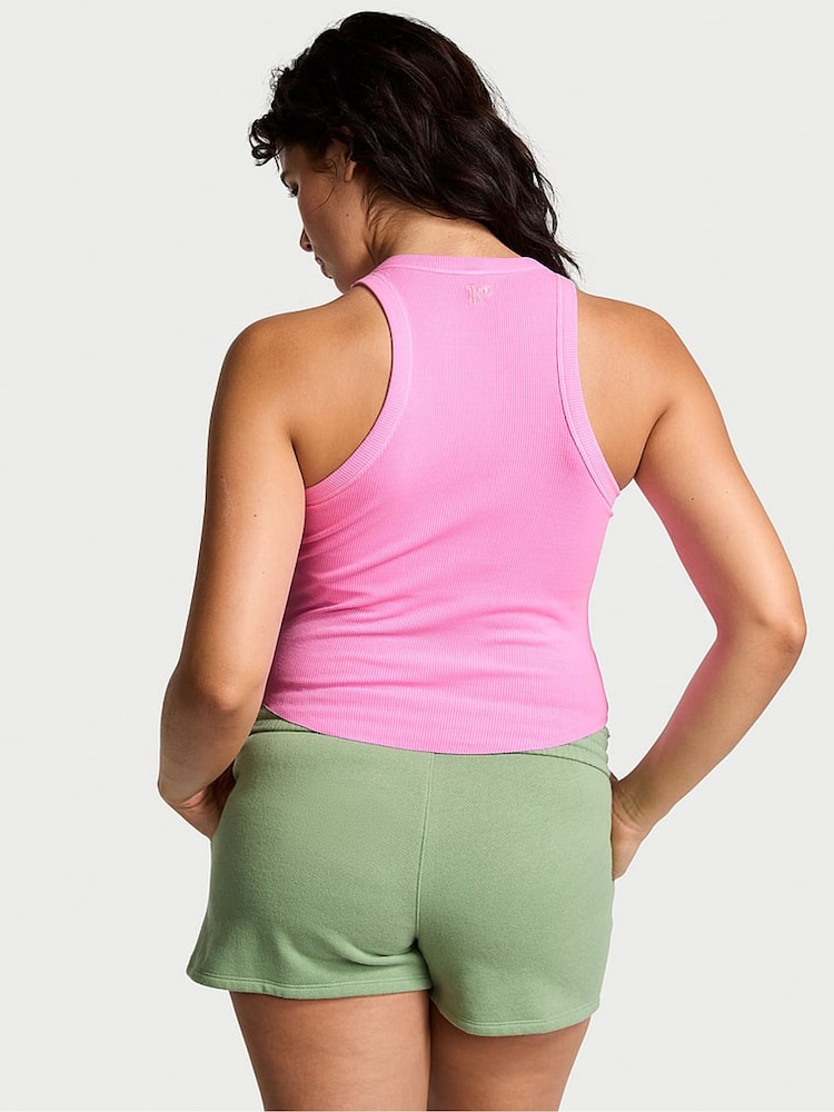 Victoria's Secret PINK Lola Pink High Neck Shrunken Rib Tank Top - Image 2 of 2 Victoria's Secret PINK Lola Pink High Neck Shrunken Rib Tank Top - Image 2 of 2