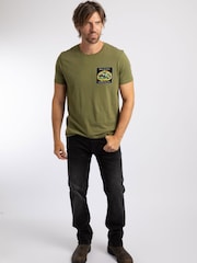 Weird Fish Green Band On The Grunion Back Print Artist T-Shirt - Image 3 of 6