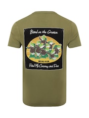 Weird Fish Green Band On The Grunion Back Print Artist T-Shirt - Image 6 of 6