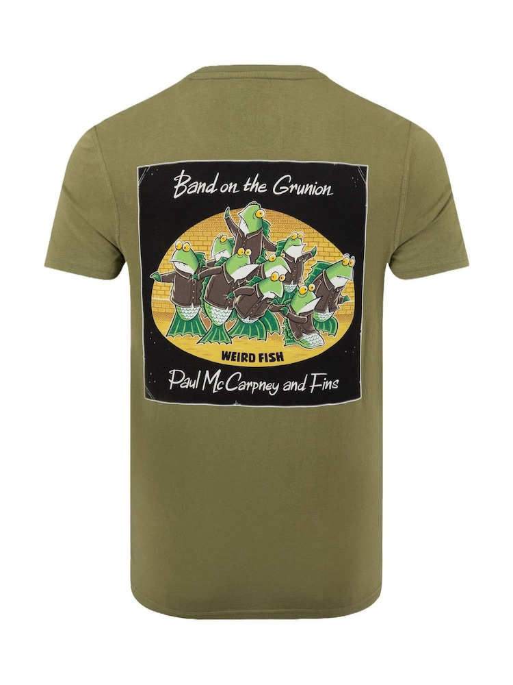 Weird Fish Green Band On The Grunion Back Print Artist T-Shirt - Image 6 of 6 Weird Fish Green Band On The Grunion Back Print Artist T-Shirt - Image 6 of 6