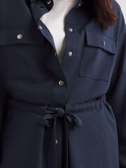 JD Williams Blue Tie Waist Shacket - Image 5 of 5