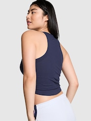 Victoria's Secret PINK Midnight Navy Blue High Neck Shrunken Rib Tank Top - Image 2 of 4