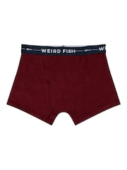 Weird Fish Red Ashridge Boxer Shorts 3 Pack - Image 3 of 5