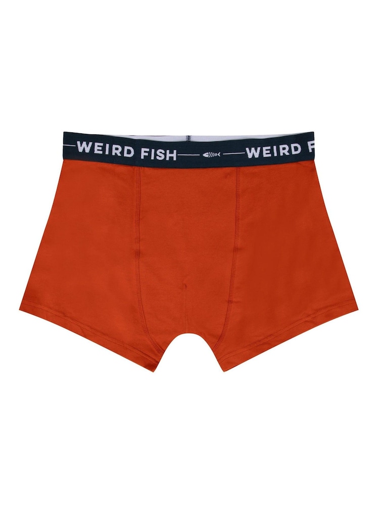 Weird Fish Red Ashridge Boxer Shorts 3 Pack - Image 5 of 5 Weird Fish Red Ashridge Boxer Shorts 3 Pack - Image 5 of 5