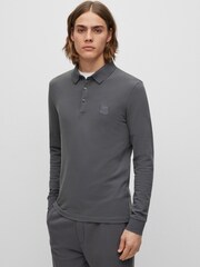 BOSS Charcoal Grey Passerby Polo Shirt - Image 1 of 5