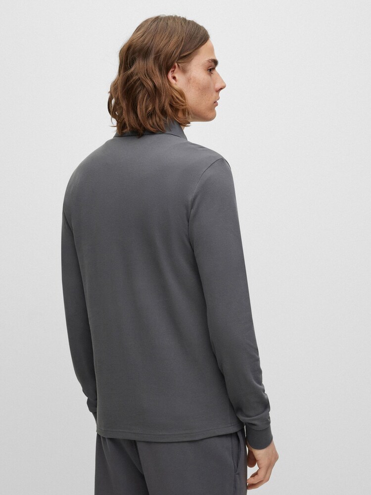 BOSS Charcoal Grey Passerby Polo Shirt - Image 2 of 5