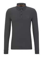 BOSS Charcoal Grey Passerby Polo Shirt - Image 4 of 5