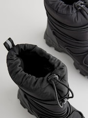 Black Waterproof Bungee Cord Snow Boots - Image 5 of 6
