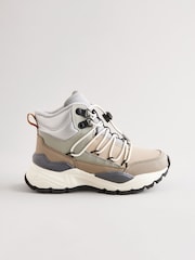 Grau - Water Resistant Pull-On Sporty Hiker Boots - Bild 2 von 5