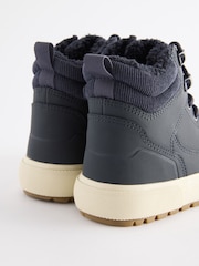 Navy Warm Lined High Top Boots - Image 5 of 5