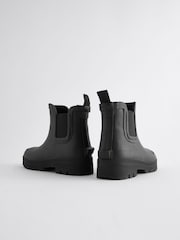 Black Chelsea Ankle Welly Boots - Image 3 of 5