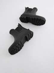 Black Chelsea Ankle Welly Boots - Image 4 of 5