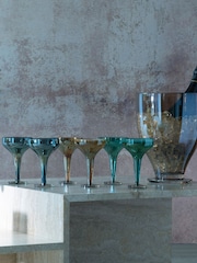 LSA International Set of 2 Green Epoque Champagne Saucer pairs - Image 1 of 3