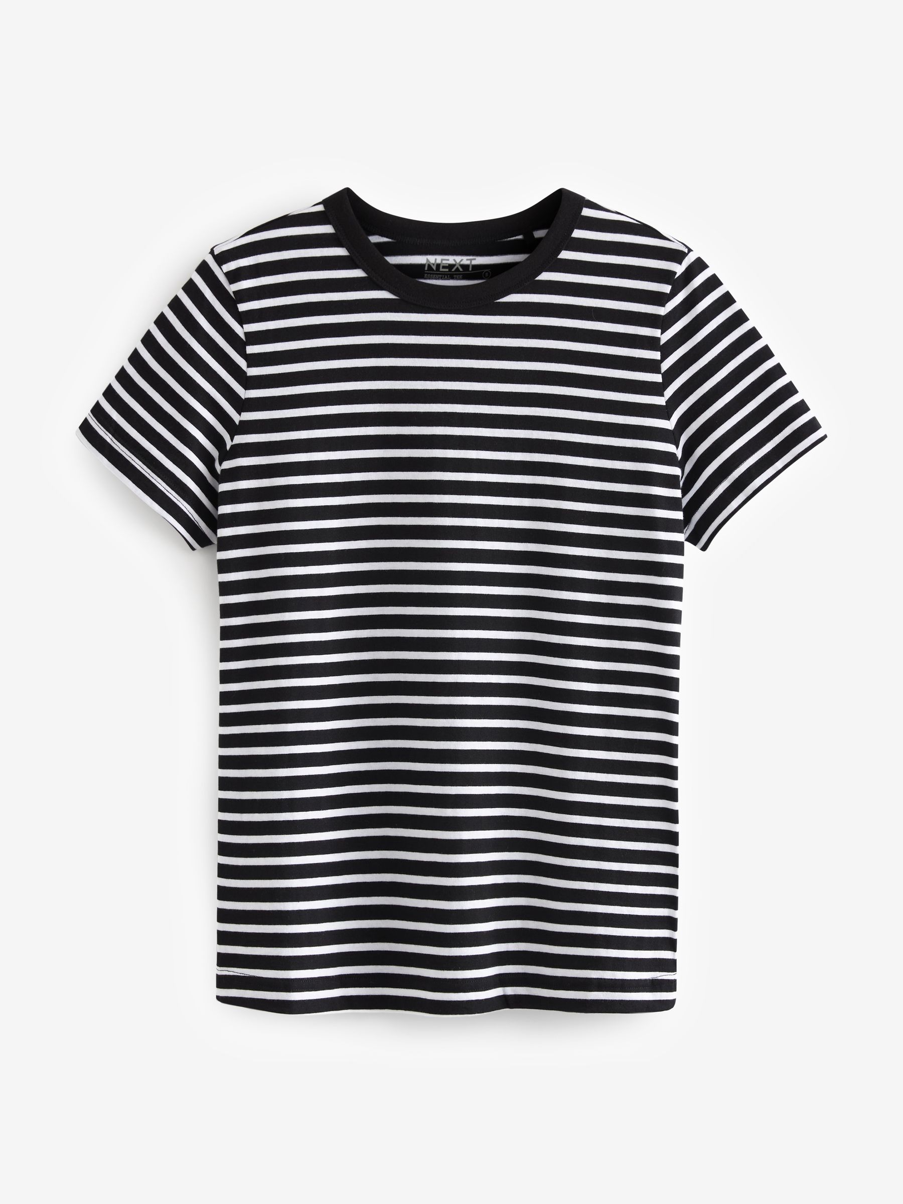 Buy Monochrome Essential Pure Cotton Short Sleeve Crew Neck T