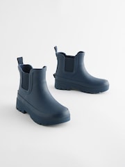Navy Blue Chelsea Ankle Welly Boots - Image 1 of 6