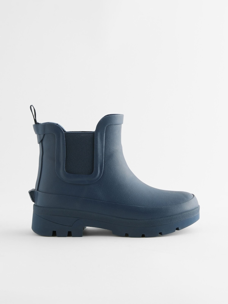 Navy Blue Chelsea Ankle Welly Boots - Image 2 of 6