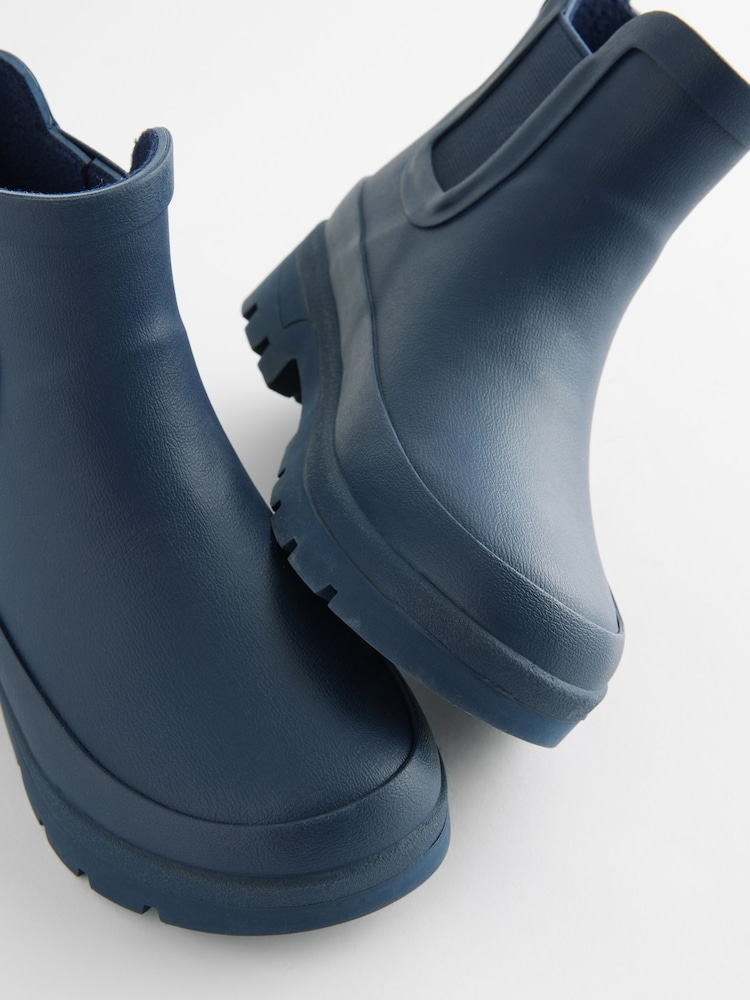Navy Blue Chelsea Ankle Welly Boots - Image 5 of 6