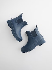 Navy Blue Chelsea Ankle Welly Boots - Image 6 of 6