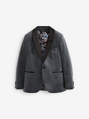 Grey Velvet Blazer (3-16yrs) - Image 6 of 9