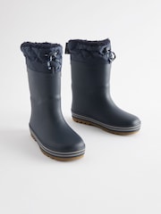 Navy/Blue Cuff Wellies - Image 1 of 6