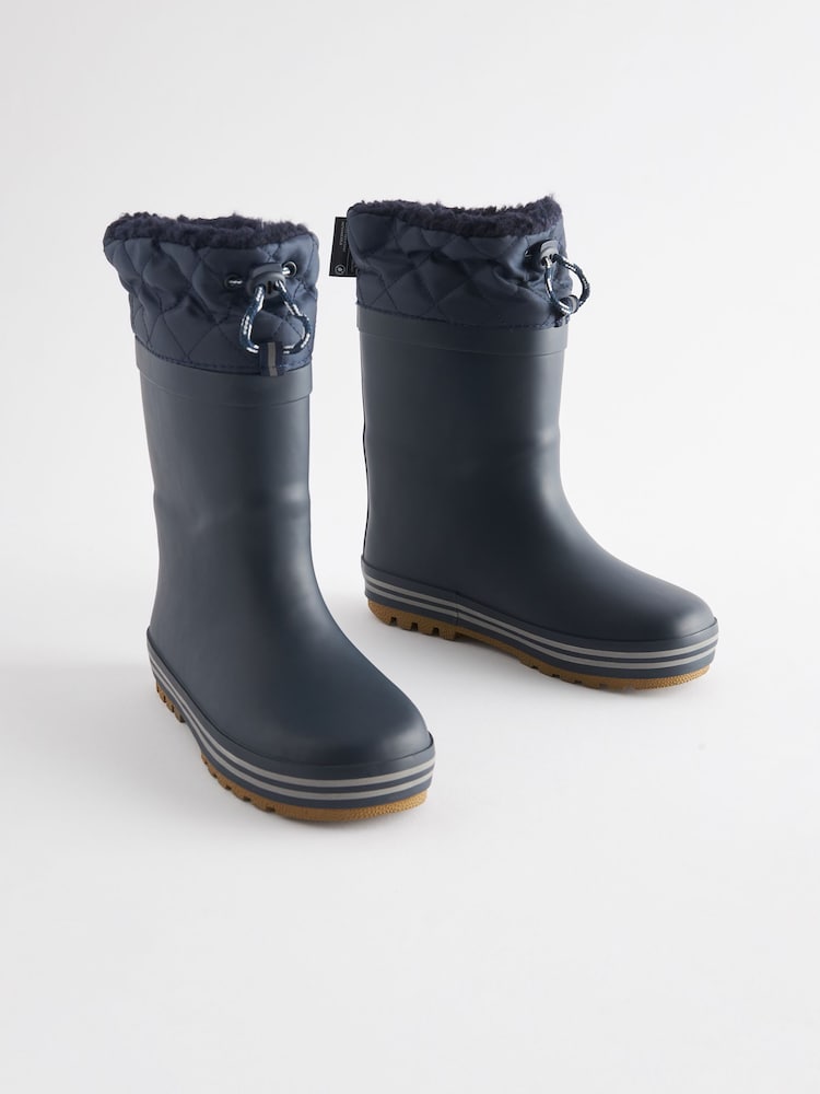 Navy/Blue Cuff Wellies - Image 1 of 6