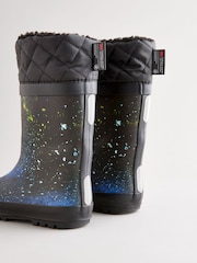 Blue Galaxy Print Cuff Wellies - Image 4 of 6