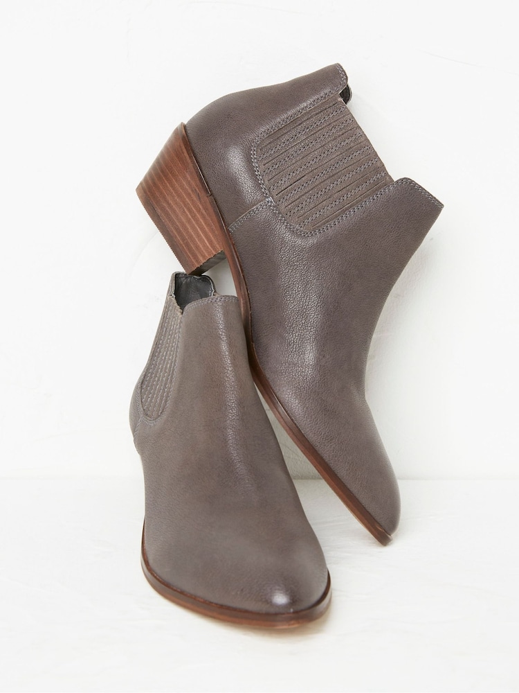 FatFace Grey Western Ankle Boots - Image 2 of 4