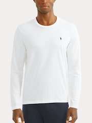 Polo Ralph Lauren Off White Logo Long Sleeve Cotton T-Shirt - Image 5 of 6