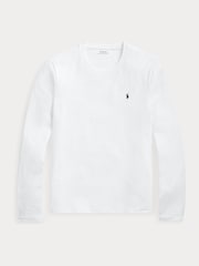 Polo Ralph Lauren Off White Logo Long Sleeve Cotton T-Shirt - Image 6 of 6