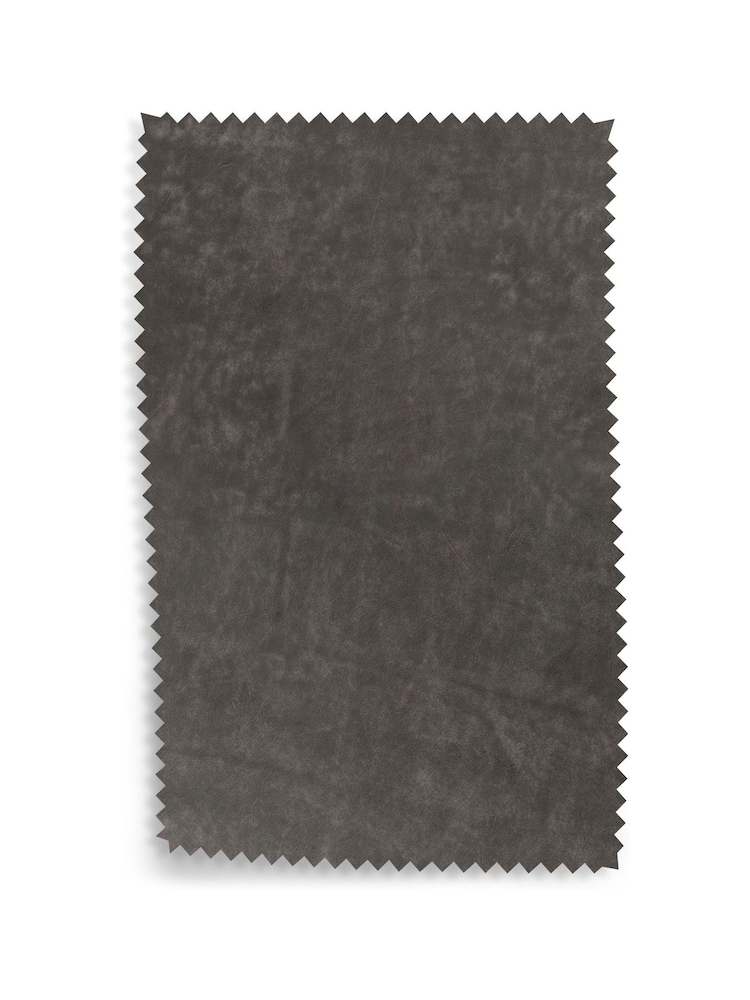 Grey Antiqued Leather Upholstery Swatch - Image 1 of 1
