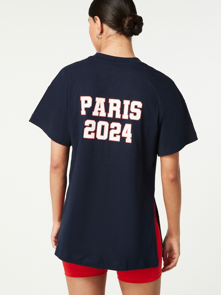 Navy Active Sport 100% Cotton Graphic T-Shirt - Image 2 of 7