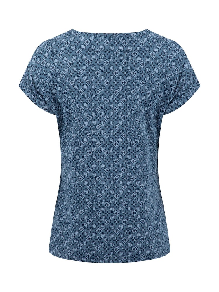 Weird Fish Blue Paw Cotton Printed Jersey T-Shirt - Image 7 of 7 Weird Fish Blue Paw Cotton Printed Jersey T-Shirt - Image 7 of 7