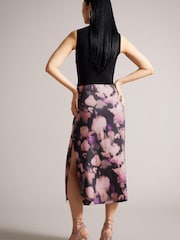 Ted Baker Elliha  Sleeveless Mockable Black Dress With Slip Skirt - Image 2 of 4