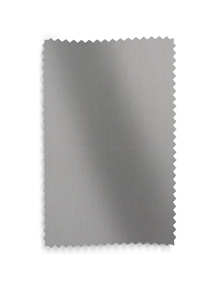 Grey Silver Ready Made Blackout Cotton Roman Blinds - Image 7 of 7
