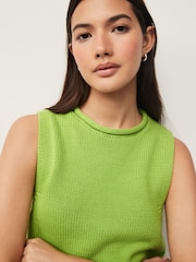 Bright Green Roll Edge Tank - Image 4 of 6
