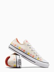 Converse White Flower Detail Chuck Ox Trainers - Image 10 of 17