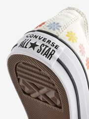 Converse White Flower Detail Chuck Ox Trainers - Image 17 of 17